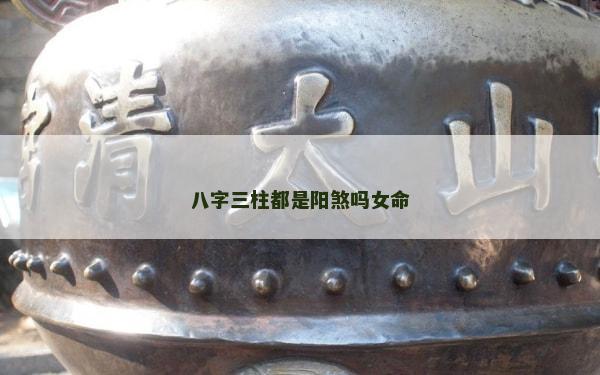 八字三柱都是陽煞嗎女命