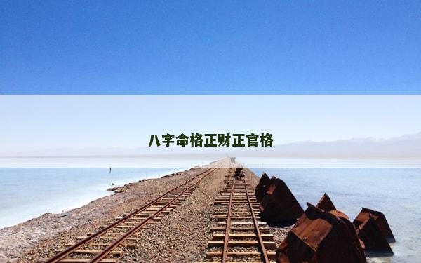 八字命格正財(cái)正官格 八字命格正財(cái)正官格