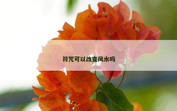 符咒可以改變風(fēng)水嗎