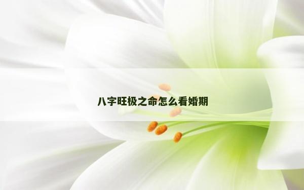 八字旺極之命怎么看婚期