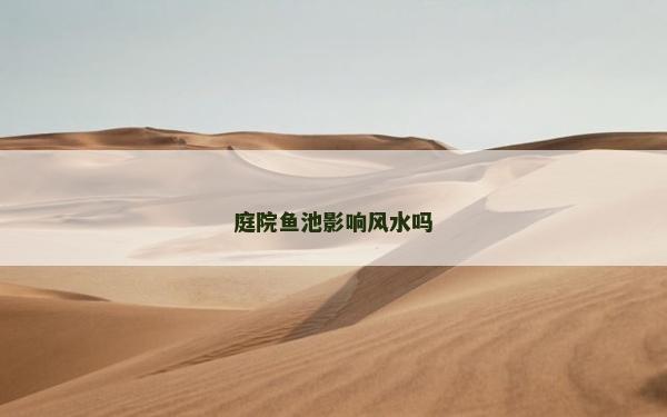 庭院魚(yú)池影響風(fēng)水嗎