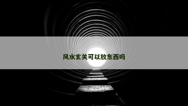 風水玄關可以放東西嗎
