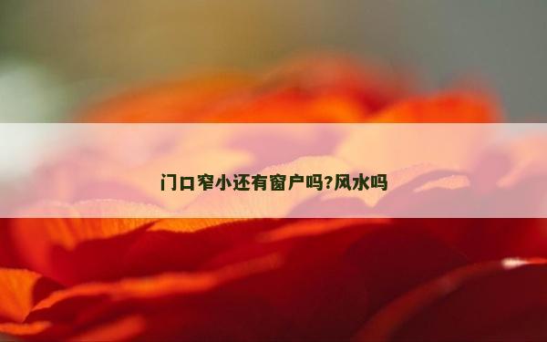 門口窄小還有窗戶嗎?風水嗎
