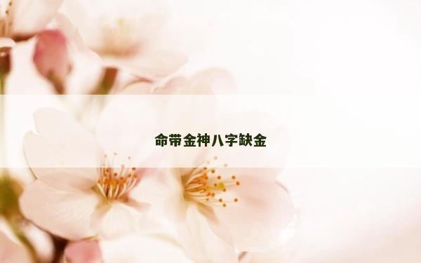 命帶金神八字缺金