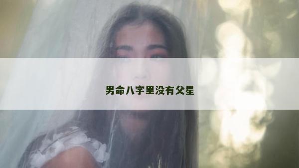男命八字里沒有父星