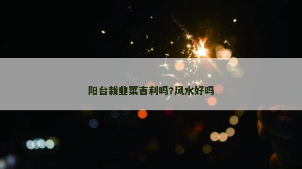 陽(yáng)臺(tái)栽韭菜吉利嗎?風(fēng)水好嗎