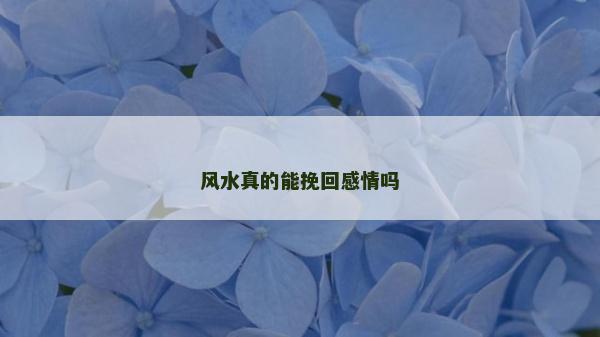 風水真的能挽回感情嗎