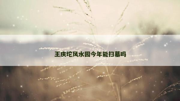 王慶坨風水園今年能掃墓嗎