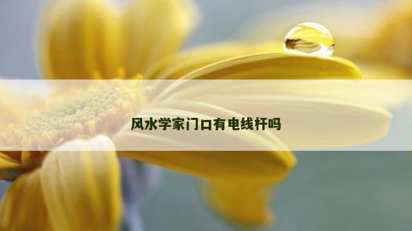 風水學家門口有電線桿嗎