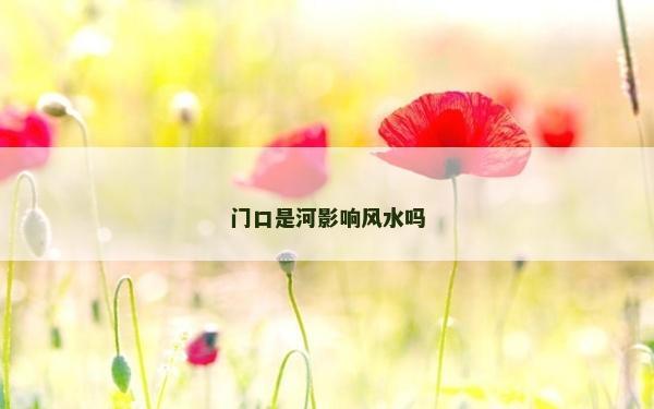 門口是河影響風水嗎