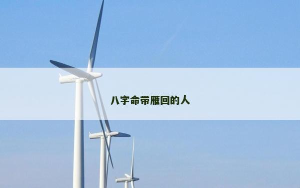 八字命帶雁回的人 八字命帶雁回的人