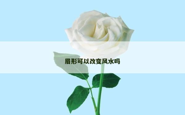 眉形可以改變風水嗎