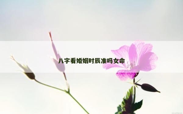 八字看婚姻時辰準嗎女命