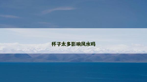杯子太多影響風水嗎
