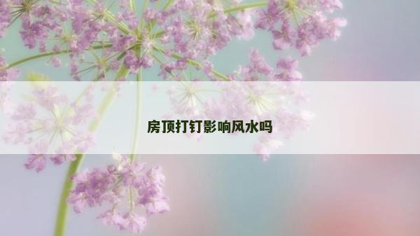 房頂打釘影響風水嗎