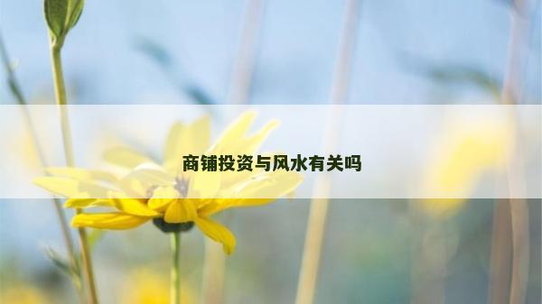 商鋪投資與風水有關嗎