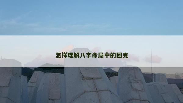 怎樣理解八字命局中的回克