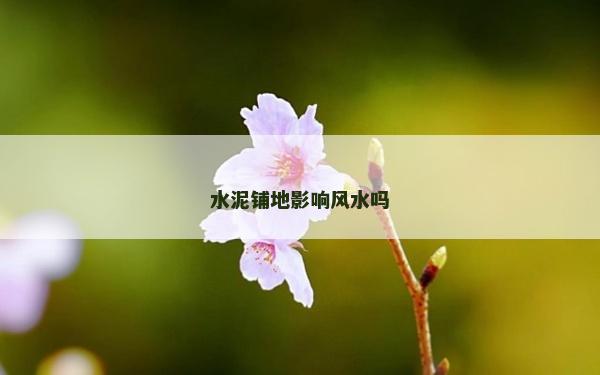 水泥鋪地影響風水嗎