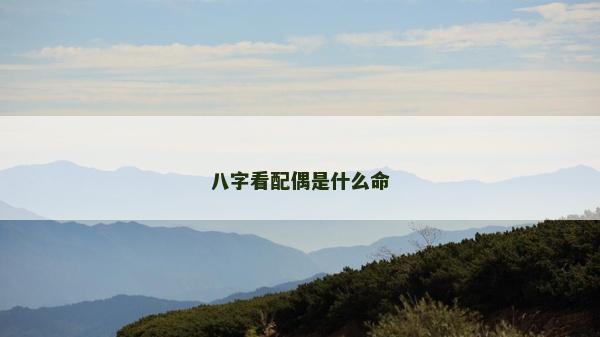 八字看配偶是什么命 八字看配偶是什么命