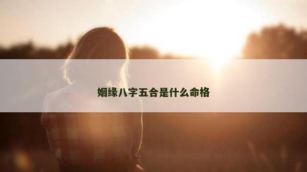 姻緣八字五合是什么命格