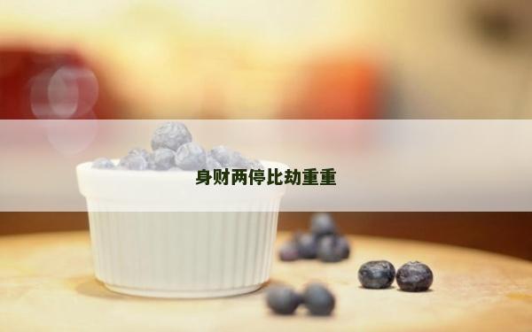 身財兩停比劫重重