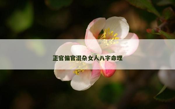 正官偏官混雜女人八字命理