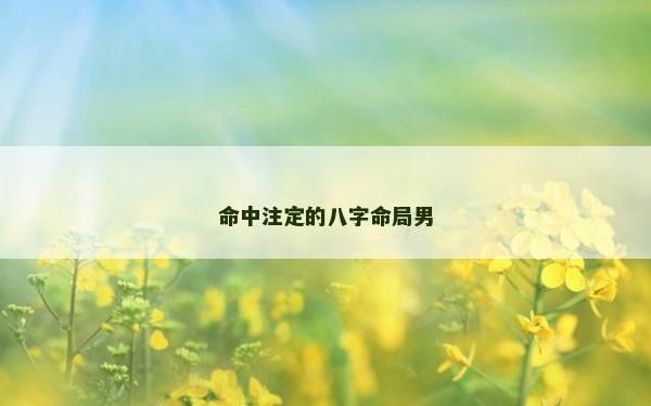 命中注定的八字命局男