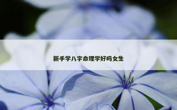 新手學八字命理學好嗎女生