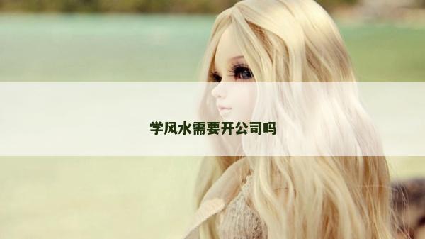 學風水需要開公司嗎