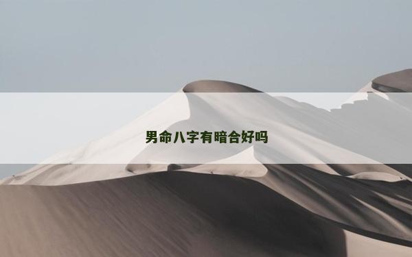 男命八字有暗合好嗎