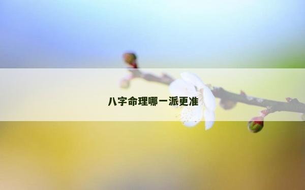 八字命理哪一派更準(zhǔn)