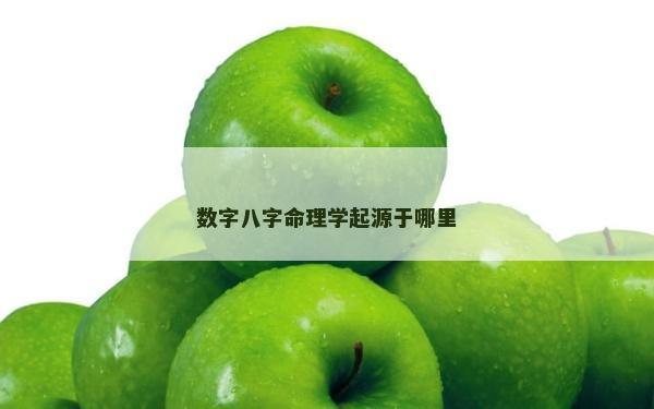 數字八字命理學起源于哪里