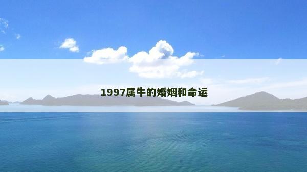 1997屬牛的婚姻和命運(yùn)