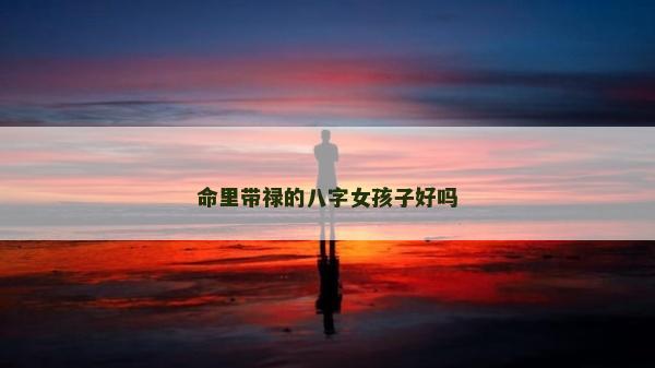 命里帶祿的八字女孩子好嗎
