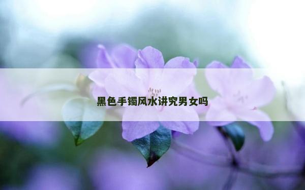 黑色手鐲風水講究男女嗎