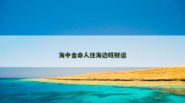 海中金命人住海邊旺財運