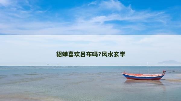 貂蟬喜歡呂布嗎?風水玄學