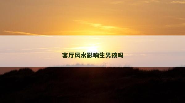 客廳風(fēng)水影響生男孩嗎