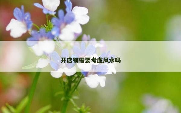 開店鋪需要考慮風(fēng)水嗎