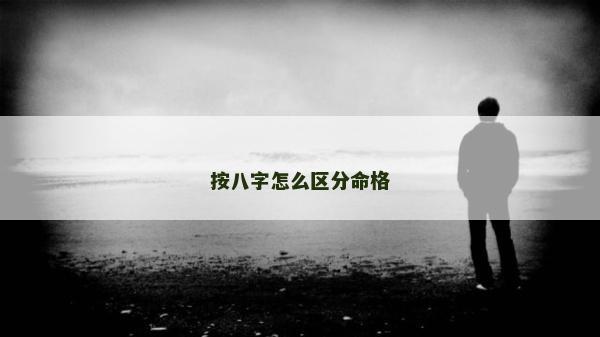 按八字怎么區分命格