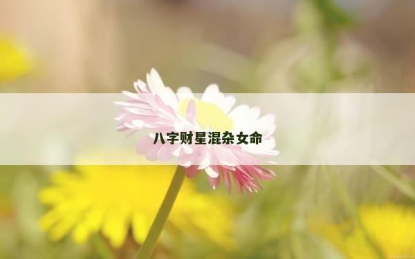 八字財星混雜女命