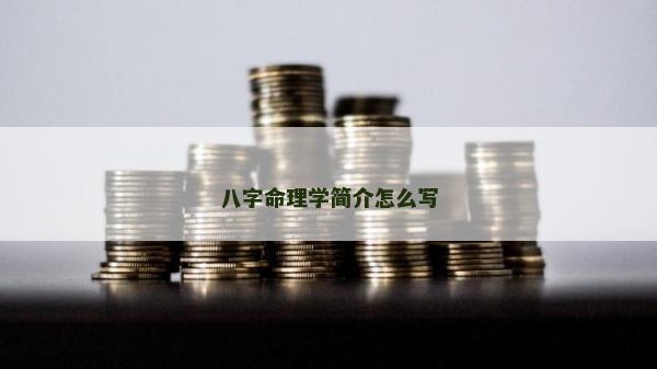 八字命理學簡介怎么寫