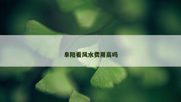 阜陽看風水費用高嗎 阜陽看風水費用高嗎