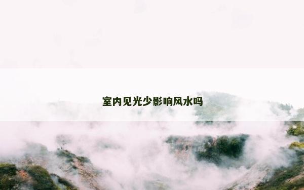 室內見光少影響風水嗎