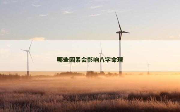 哪些因素會影響八字命理