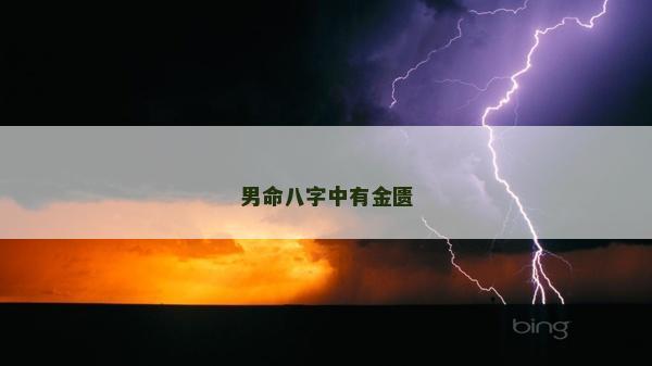 男命八字中有金匱