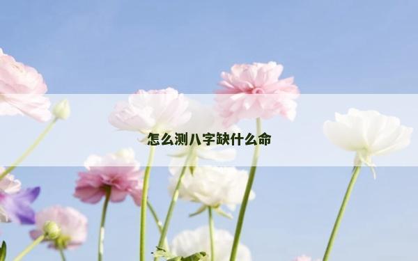怎么測八字缺什么命