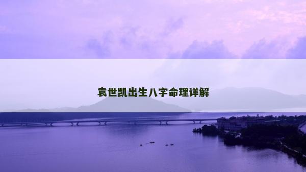 袁世凱出生八字命理詳解