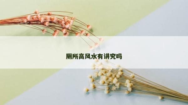 廁所高風水有講究嗎 廁所高風水有講究嗎