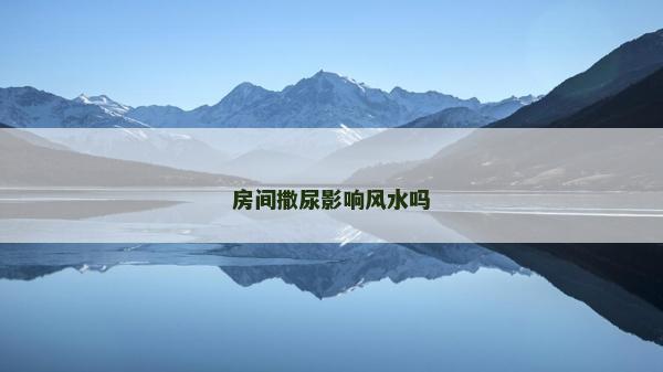 房間撒尿影響風水嗎